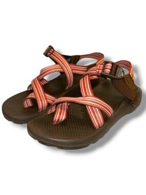 Chaco Z2 Yampa Vibram Hiking Sandals Brown Red Stripe Womens Size 9